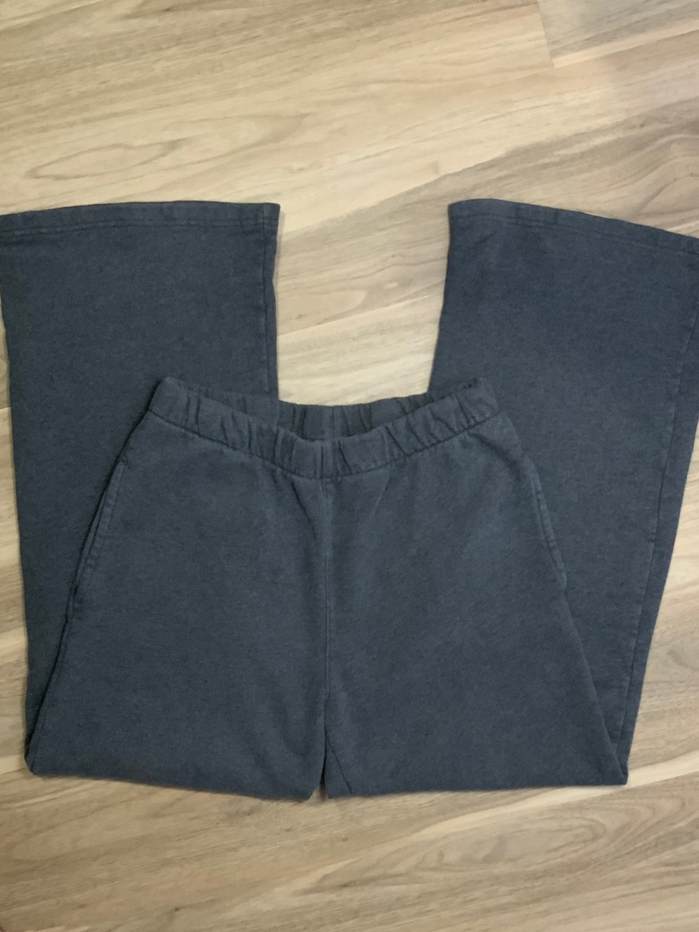 Brandy Melville Charcoal Gray Wide-Leg Joggers